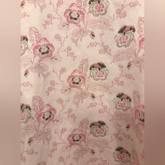 Vintage 90s Basic Editions Fairy Pink Floral Longsleeve Turtleneck Top - Large - Picture 8 of 9